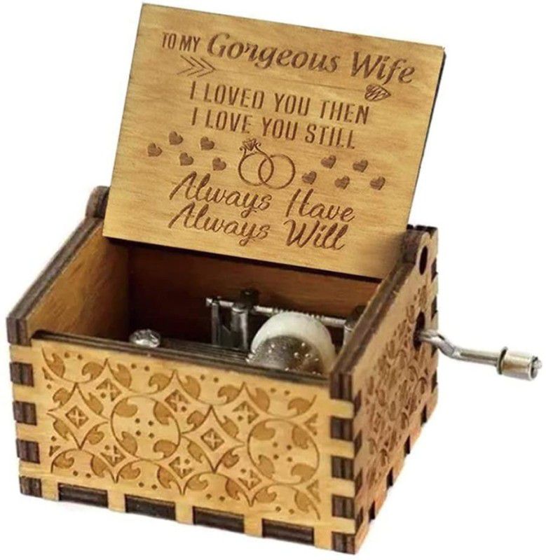 Zesta Handcrafted Wooden Movie Music Box -Greatest Wife  (Brown)