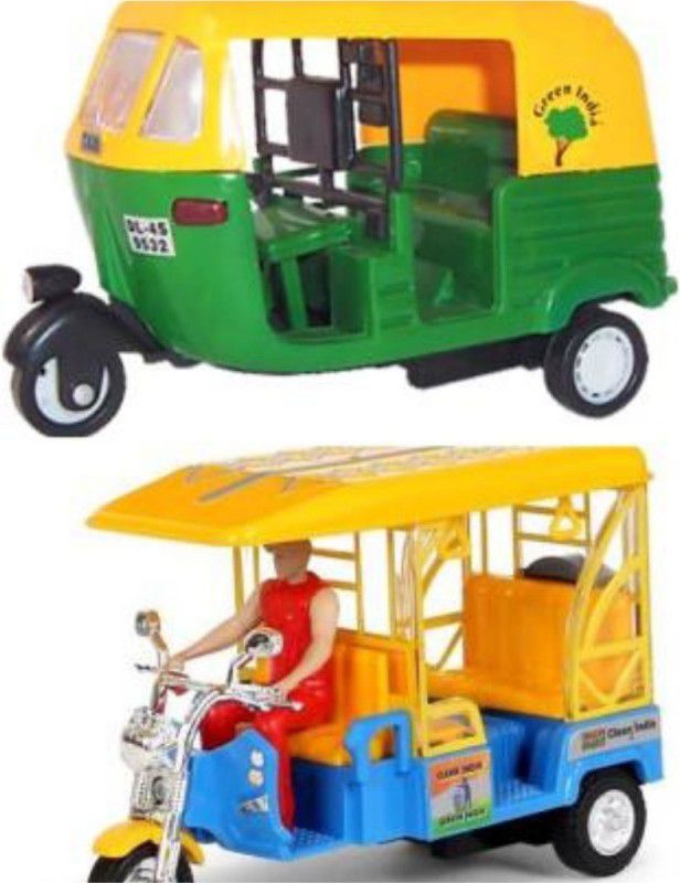 centy Combo of Auto and E Rickshaw Pull Back  (Yellow, Pack of: 2)