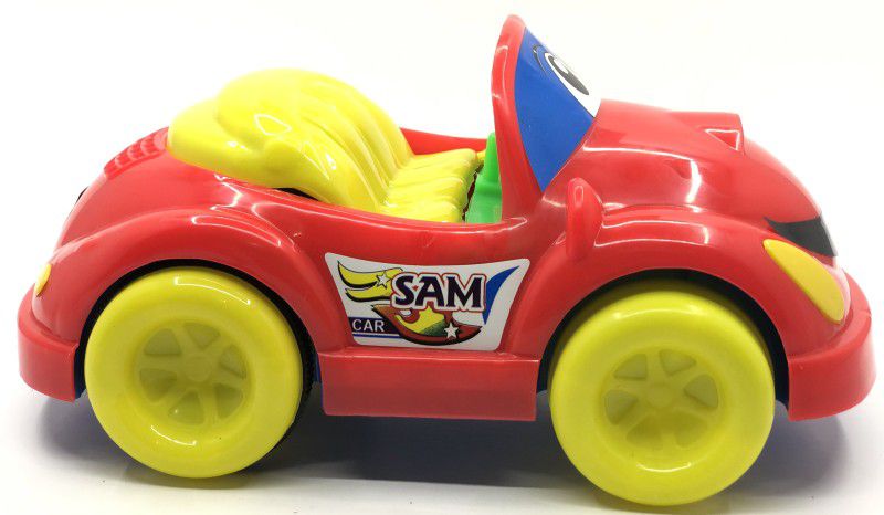 JVTS PUSH AND GO SAM CAR WITH PRESS THE SEAT AND GO FUNCTION TOY FOR KIDS  (Multicolor)