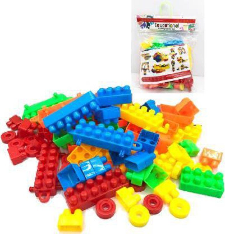 JVTS 80 PCS JUMBO EDUCATIONAL AND LEARNING BUILDING BLOCKS TOY FOR KIDS  (80 Pieces)