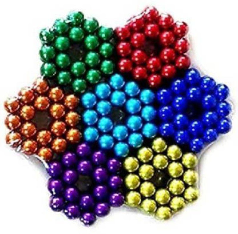 JVTS Multicolor Magnetic Ball for Stress Relief Cube Toy A22 TEMPTING Multipurpose Office Magnets  (216 Pieces)