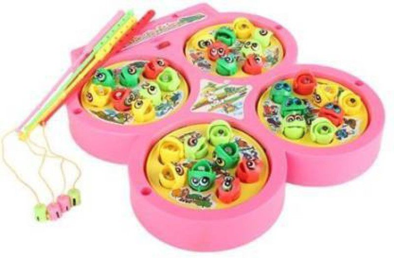JVTS Fish Catching Game Toy with Magnetic Fishing Rods Party & Fun Games Board Game  (32 Pieces)