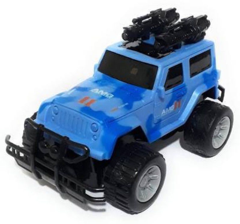 JVTS Friction Toy with Light & Music Military Vehicle Jeep toy for kids  (Multicolor)