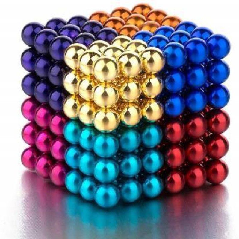 JVTS 5MM Multicolor Magnetic Balls MagnetsToys Sculpture Building Magnetic Blocks Magnet Cube Toy Stress Relief Gift SS01  (216 Pieces)