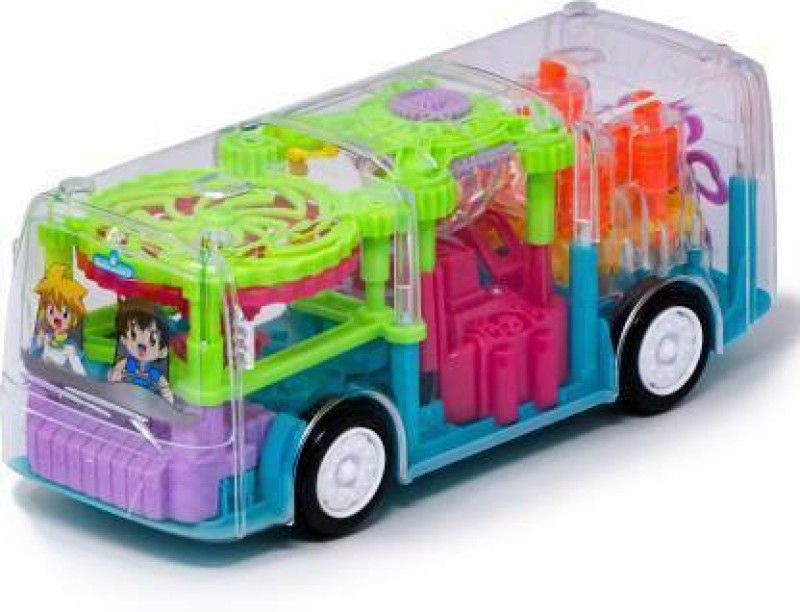 JVTS Mechanical Bus Toy | Super Stylish | Premium Quality Toy for Kids with 360 Degree Rotation Sound & Light & Object Detection Toys for Children  (Multicolor)