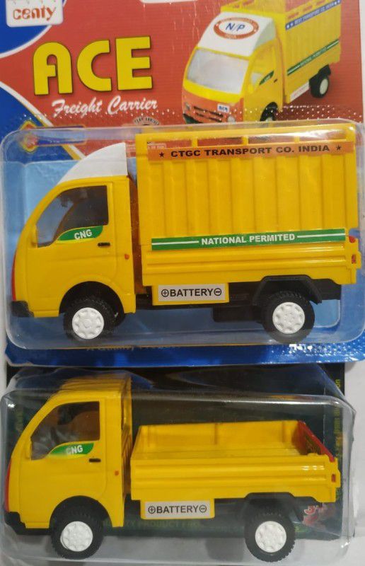 centy TATA ACE & TATA ACE FREIGHT CARRIER COMBO (LENGTH:13.5CM)/PULL BACK ACTION  (Yellow)