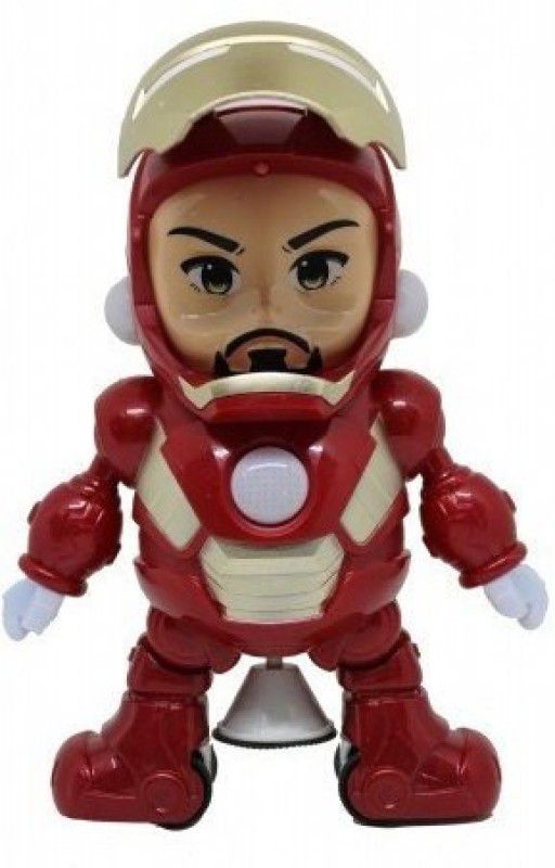 Goodmarts Electro Dancing Hero Iron Man 360 Degree Rotating with 3D Lights and Music  (Red)
