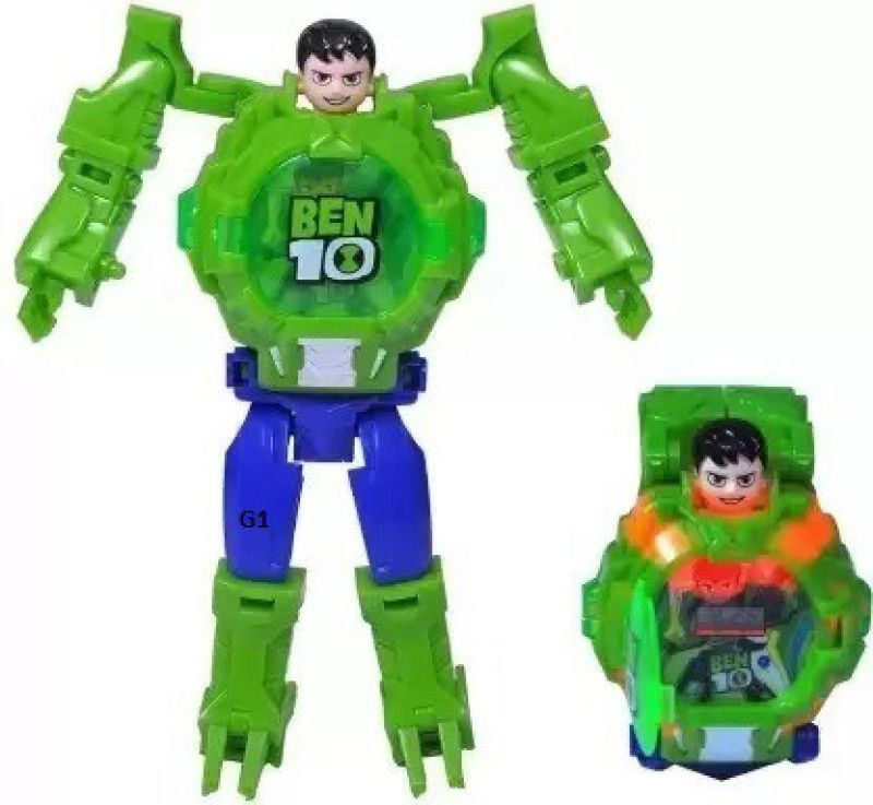 tryzens Wrist watch Super Hero Ben 10 Transformer_B2315  (Green)