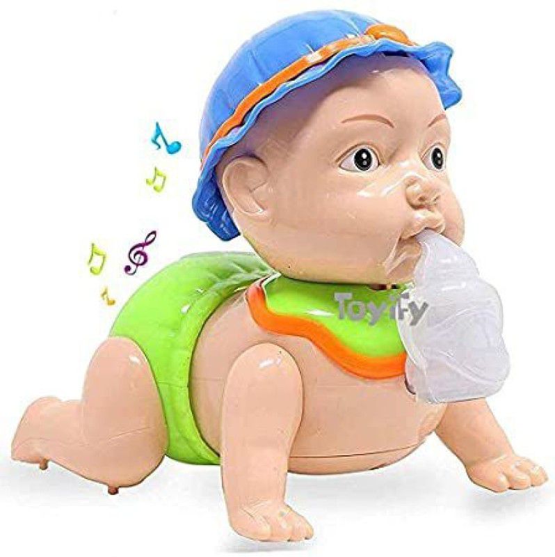 TAZURBA Runing and Weeping Naughty Baby Crawling Toy with Music  (Multicolor)