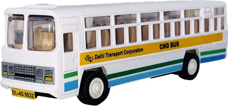Toyify Push Back & Go ABS Plastic made small size toy City Bus  (Multicolor, Pack of: 1)