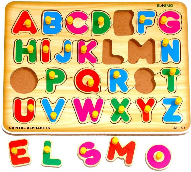 PABAH English Alphabets Board Learning Educational Board fo kids Wooden Puzzles  (26 Pieces)
