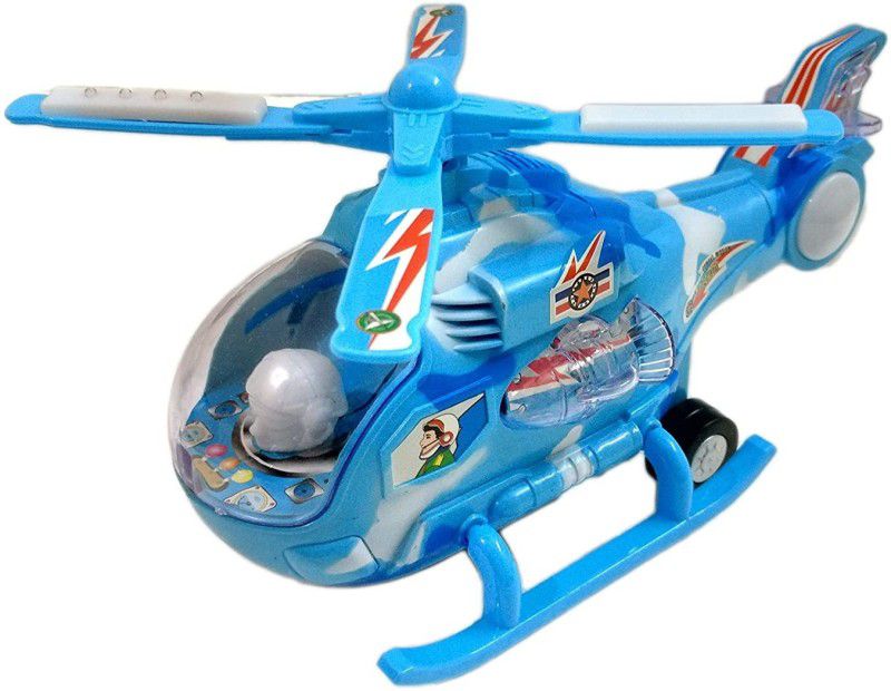 M S. tOYS Musical and 3D Lights Helicopter Toy with 360 Degree Vehicle Toys 2-5 Year Kids  (Multicolor)