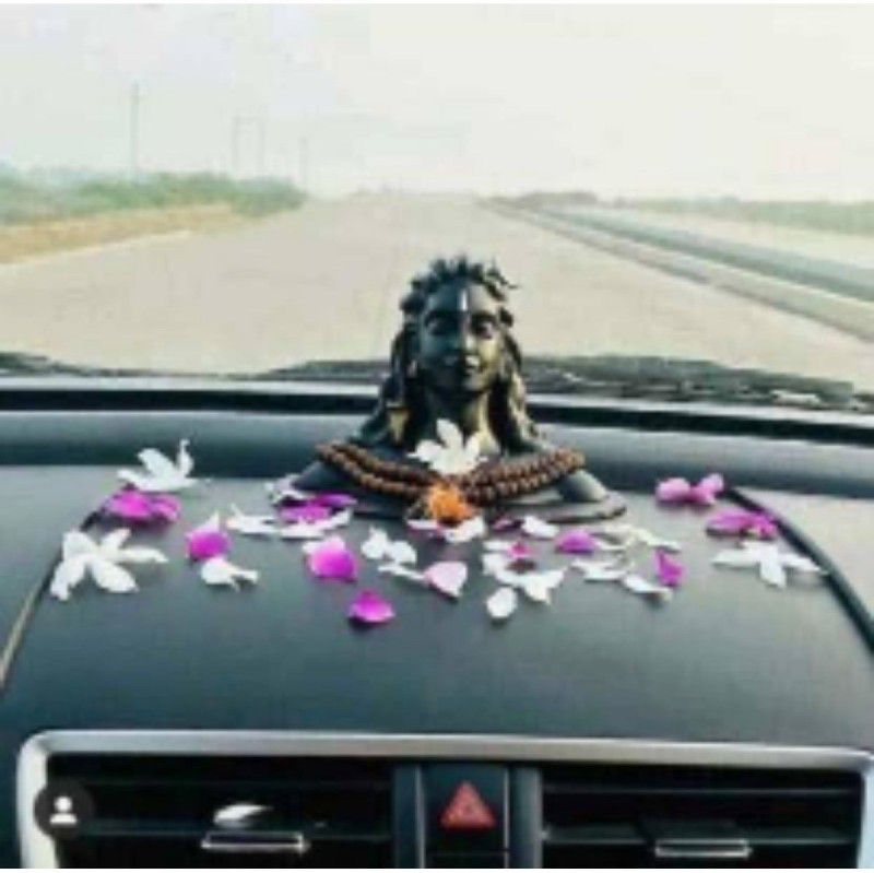 Pepino Beautiful Shiv Shanker Shiva Statue for Pooja Home Decor Car Dashboard  (Black)