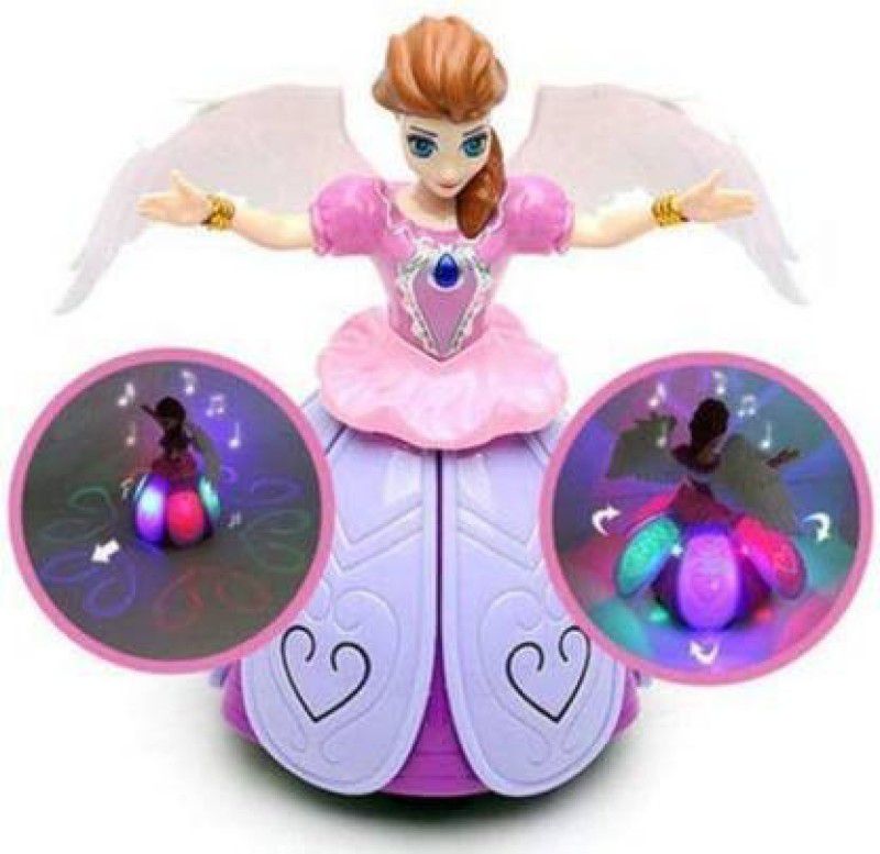 VRUX Multicolour Dancing Angel Girl Robot with Lights and Music  (Purple, Pink)