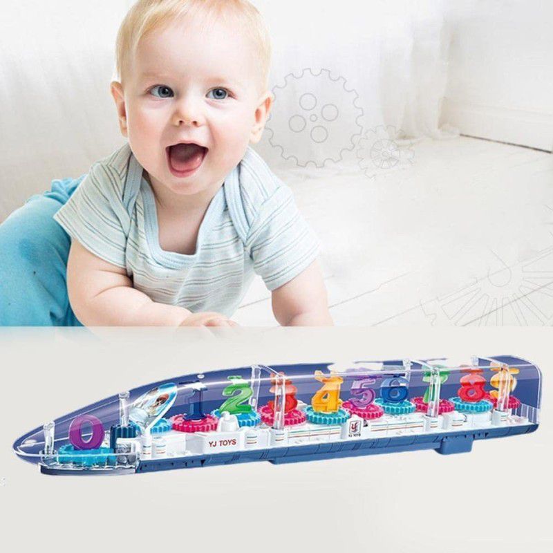 GoBaby Bullet Train Car Toy for Kids with Gear Technology 3D Light & Music  (Multicolor)