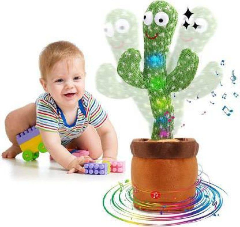Kabeer enterprises New Dancing Cactus Repeat,& Talking Dancing Cactus Toy KE 244  (Green)