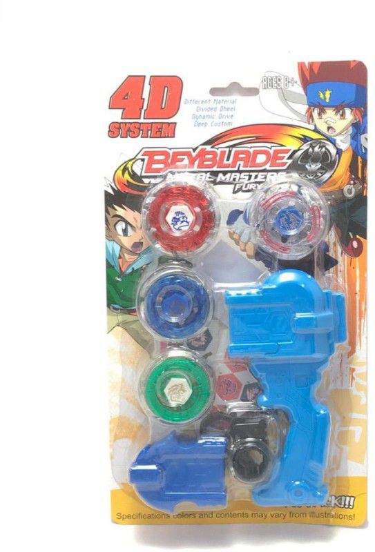 Mubco Bey-Blades 4 in 1 | Fighters Fury Battle Blade | Bey Blade Fusion With Handle Launcher  (Multicolor)
