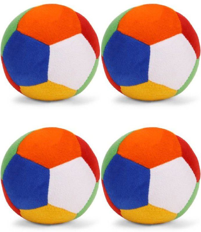 RBB HUB Plush Multicolor Ball stuffed toys- 20 cm (Multicolor) (Pack of 4) - 20 cm  (Multicolor)