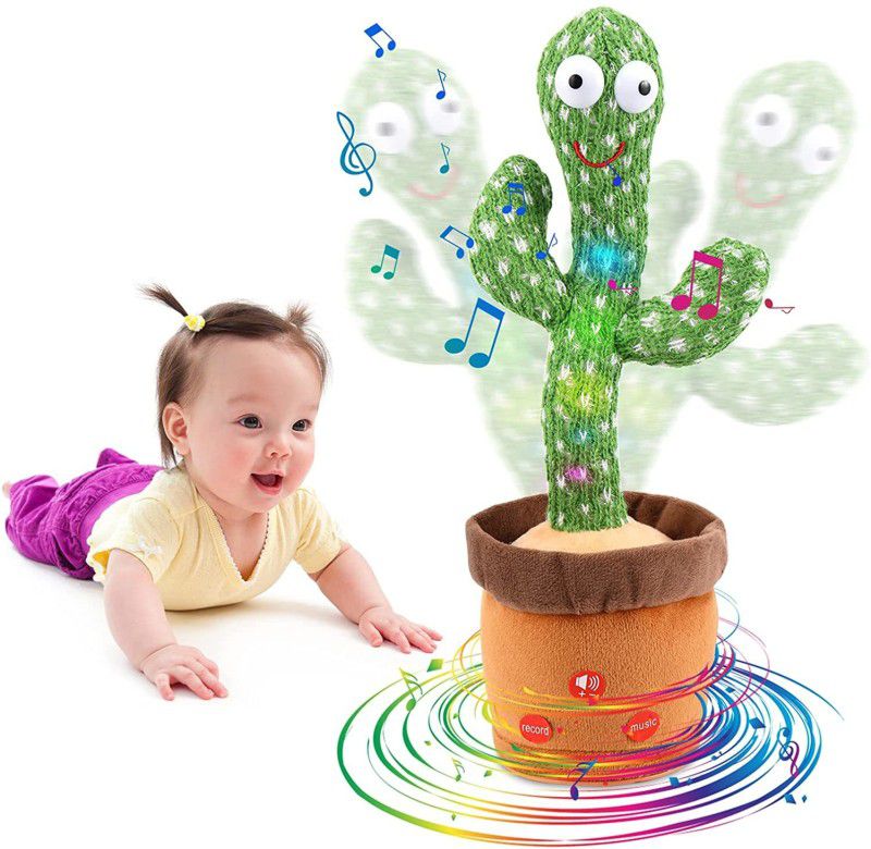 Kabeer enterprises New Dancing Cactus Repeat,& Talking Dancing Cactus Toy KE 262  (Green)