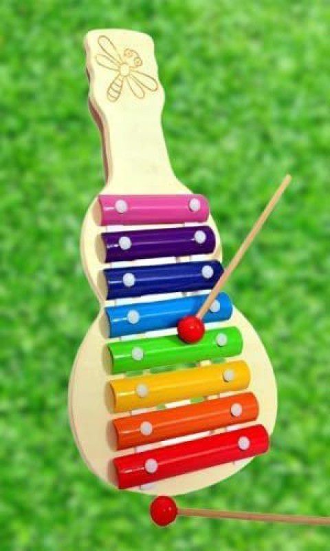 MIKEL ENTERPRISES Wooden Musical Instrument Xylophone Toy with 8 Note,  (Multicolor)