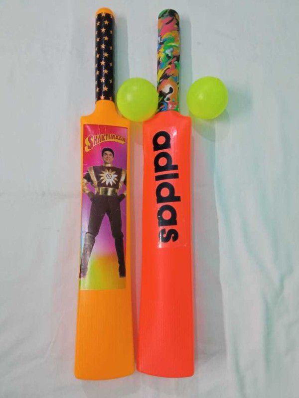 DURGA JI PLASTIC SUPER BAT BALL FOR KIDS COMBO - MULTICOLOUR Cricket Ball