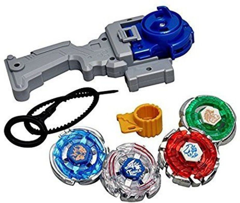ANVIT 4d system beyblades 4 in 1 beyblades metal fighter by sceva,fighters fury with metal fight ring  (Multicolor)