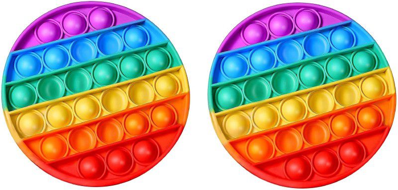 ELITEHOME Soft Silicon Round and Round Pop It, Stress Relief Fidget Puppet Toy, Poppet, Finger Puppets  (Pack of 2)