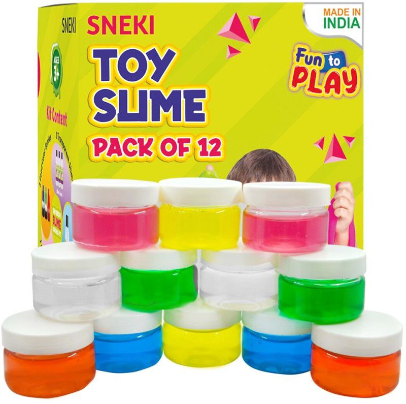 sneki (12 Slime Kit)Toys jelly slime putty clay toys kit set pack for girls kids Jelly Multicolor Putty Toy