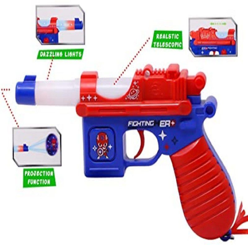 Skstore Projector Toy Gun for Kids with Spiderman Theme Light and Sound Projector Gun  (Multicolor)