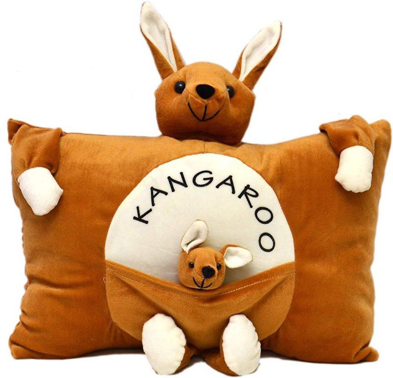 Prachi Toys Plush Stuffed Soft Toy Teddy Bear Pillow Kids / Baby Cushion (Brown) - 20 cm  (Brown)