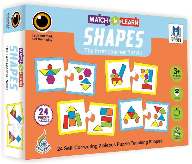 shopviashipping Match The Shapes Jigsaw Puzzle The First Learner Puzzle -24 pieces  (24 Pieces)