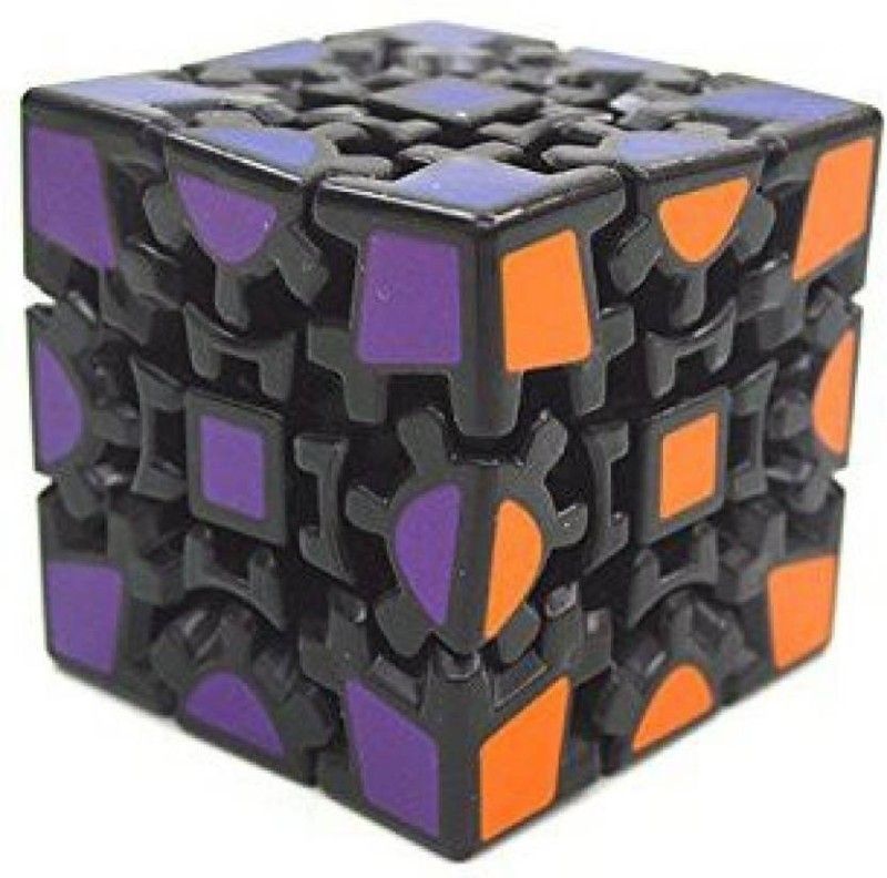 HornFlow Combination 3D Gear Cube I Generation Black Painted Stickerless Twisty Puzzle  (1 Pieces)