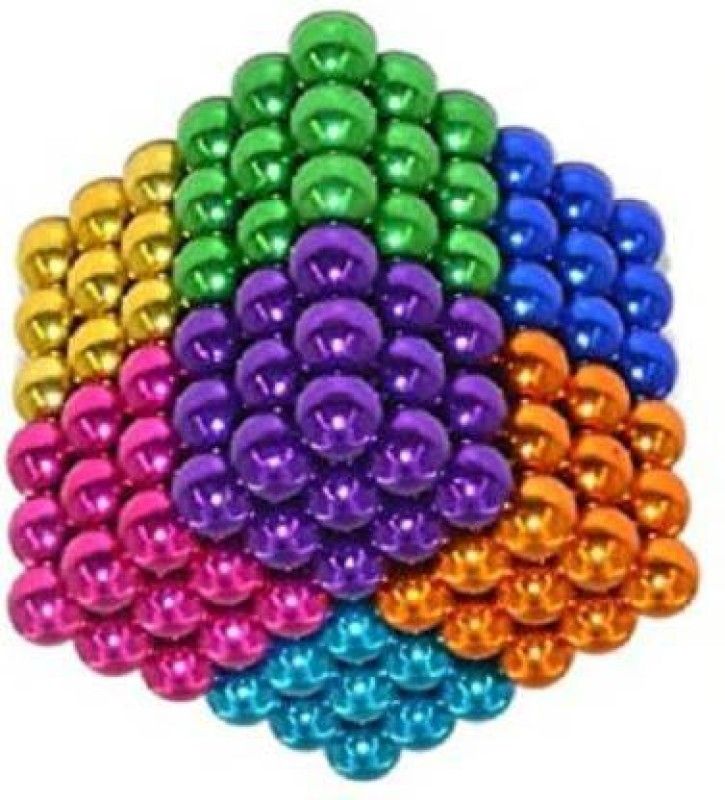 VRUX Multicolor Magnetic Balls MagnetsToys Sculpture Building Magnetic Blocks Magnet Cube Toy Stress Relief Gift (216 Pieces)  (216 Pieces)