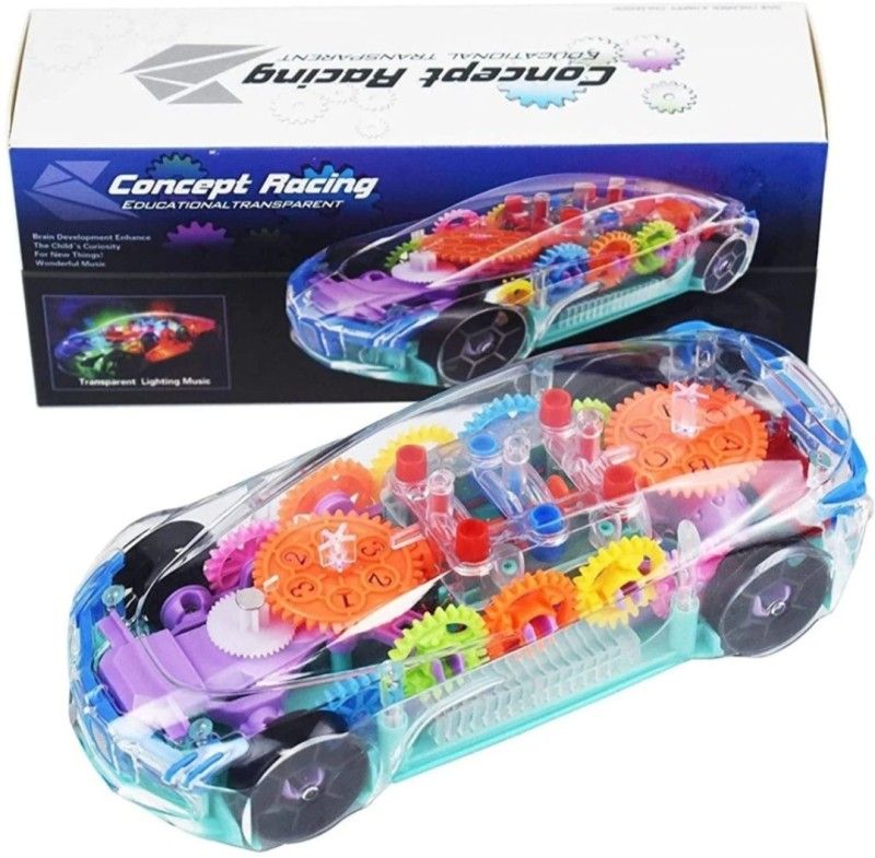 KavyaTanishq Transparent 3 D Racing consept car for kids pack of -1  (Multicolor, Pack of: 1)