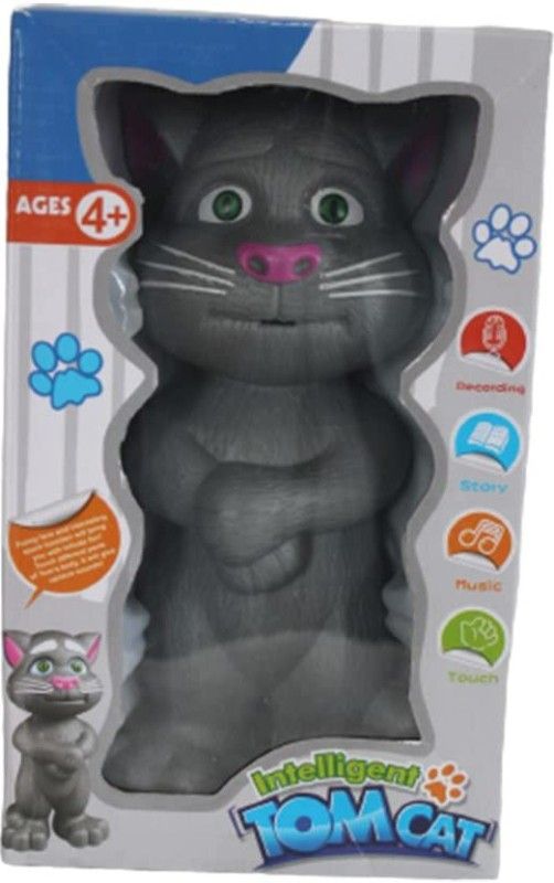 Mayne Intelligent Talking Tom Cat With Wonderful Voice Recording, Musical Toys For Kid  (Grey)