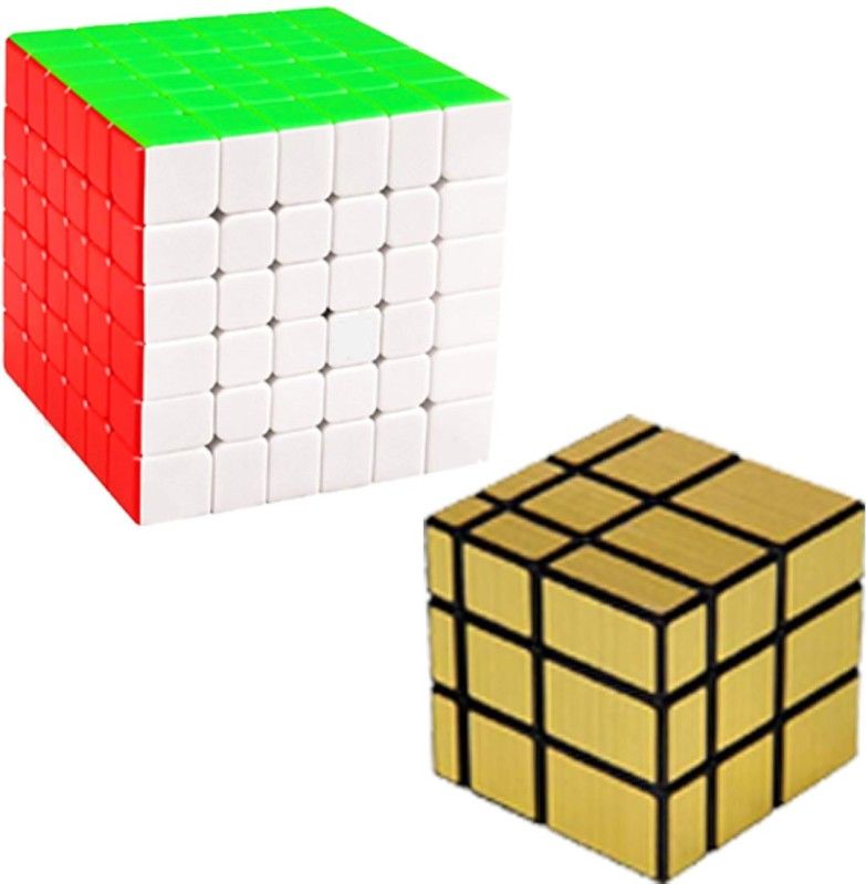 Vaniha Cube Combo Set of 6X6 & Gold Mirror High Speed Stickerless Magic Cube Puzzle  (2 Pieces)