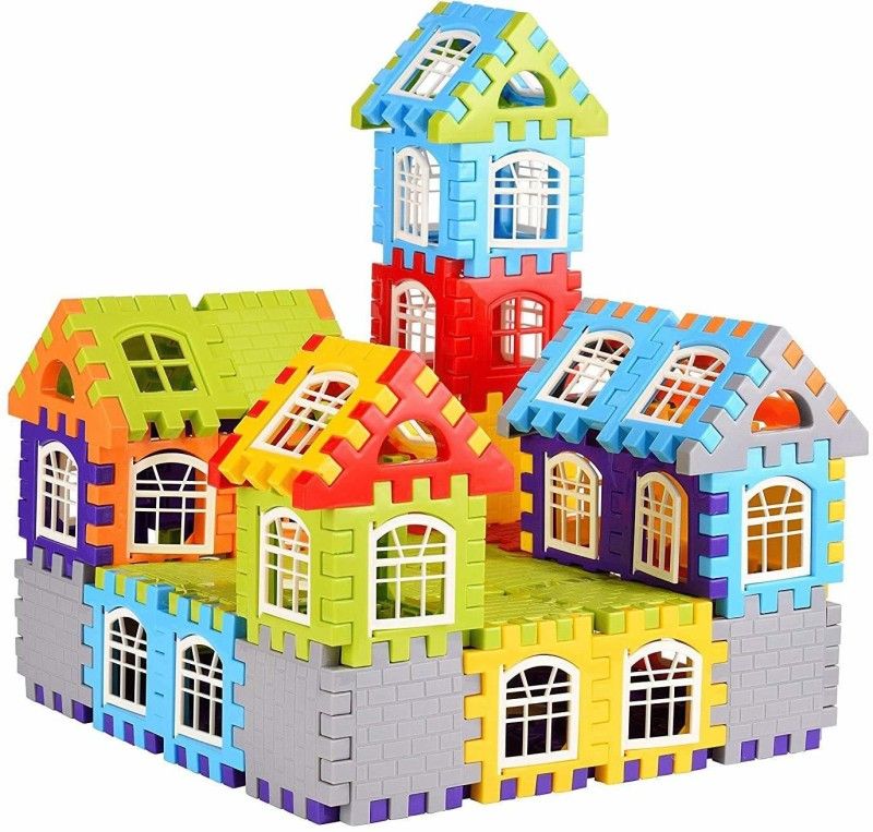 GREEN WAY Non-Toxic Educational Construction Toys Puzzle House Building Blocks Toy set  (50 Pieces)