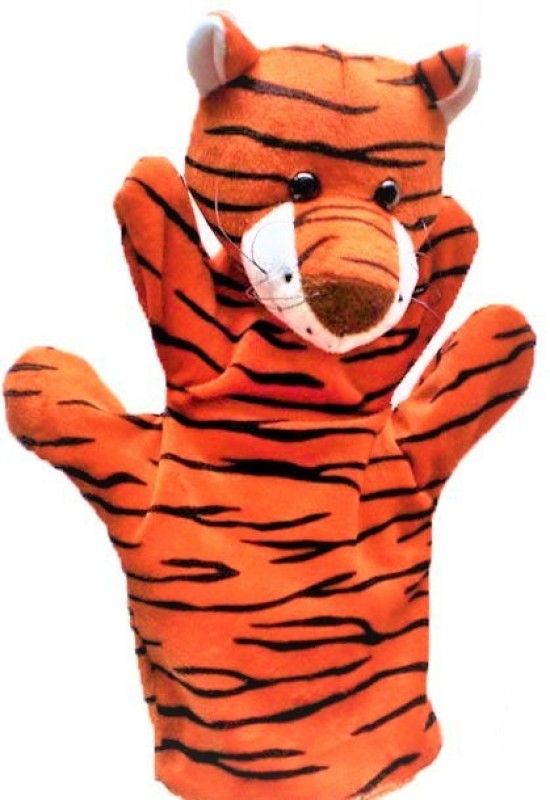 Kuhu Creations Orange Tiger Hand Puppets  (Pack of 1)