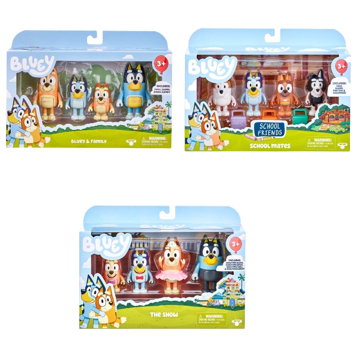 4 Pack Bluey Figures - Assorted