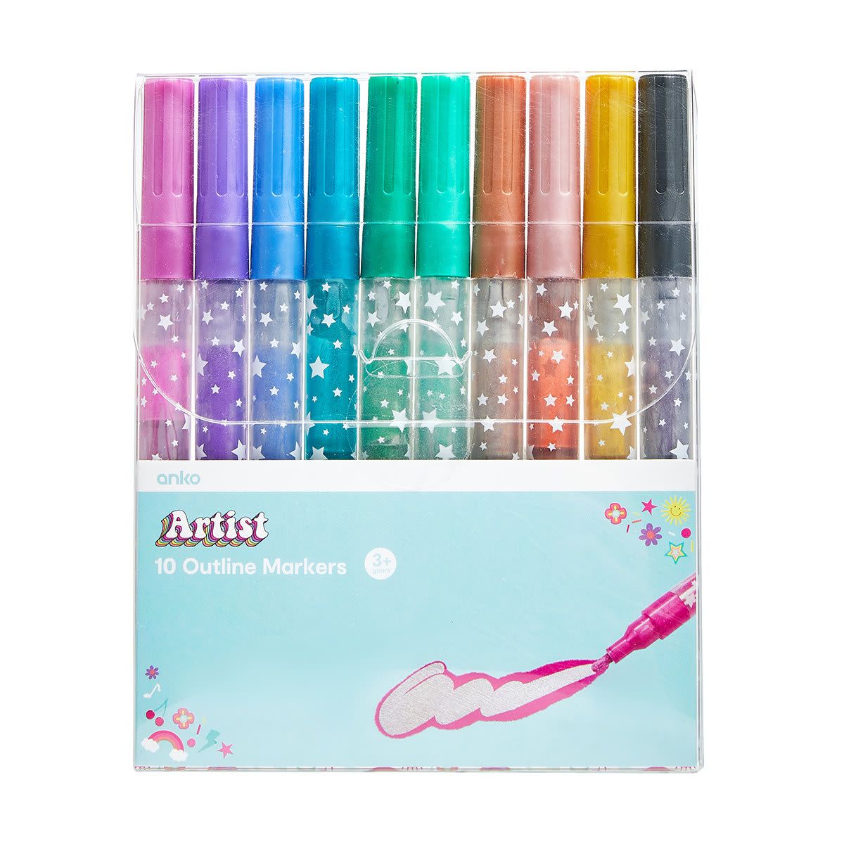 10 Pack Outline Markers