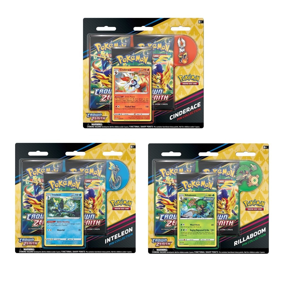 Pokemon Trading Card Game: Crown Zenith Pin Collection - Assorted