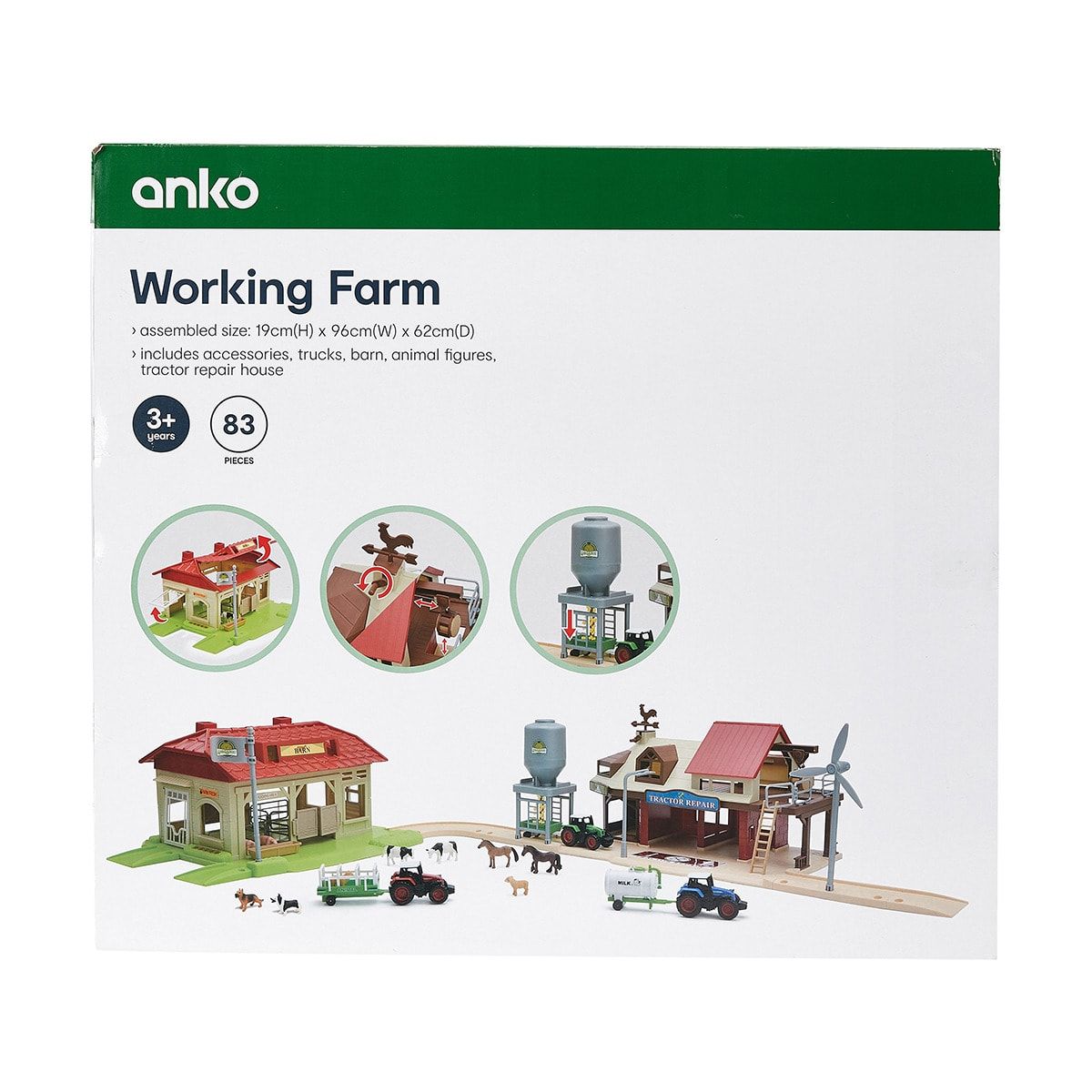 83 Piece Working Farm Playset