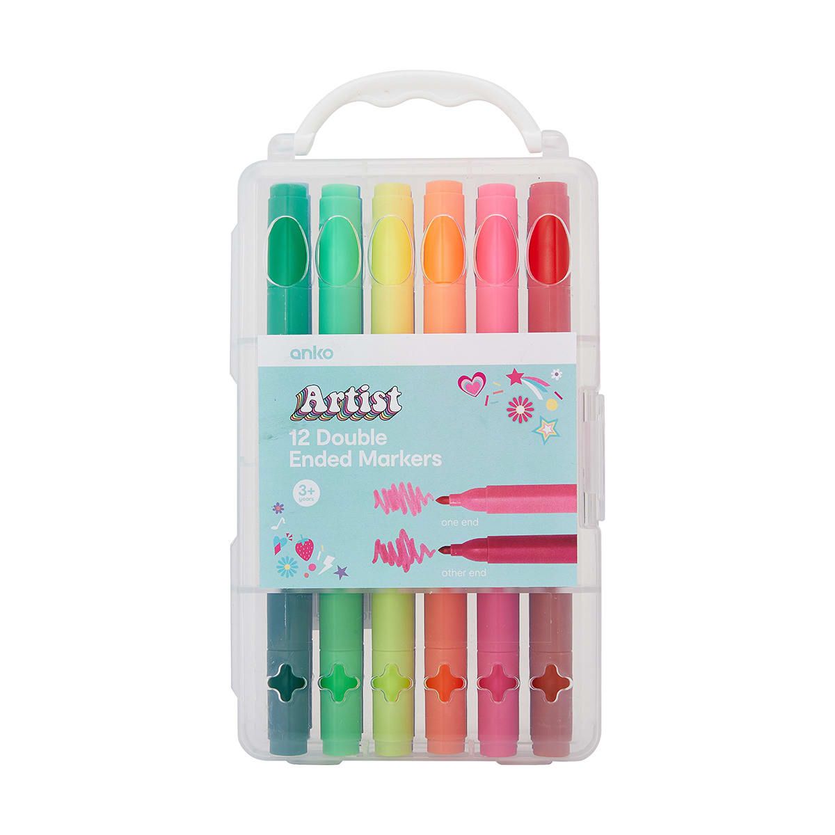 12 Double Ended Markers