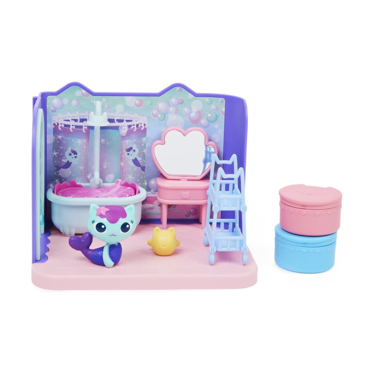 DreamWorks Gabby's Dollhouse MerCat Primp and Pamper Bathroom Set