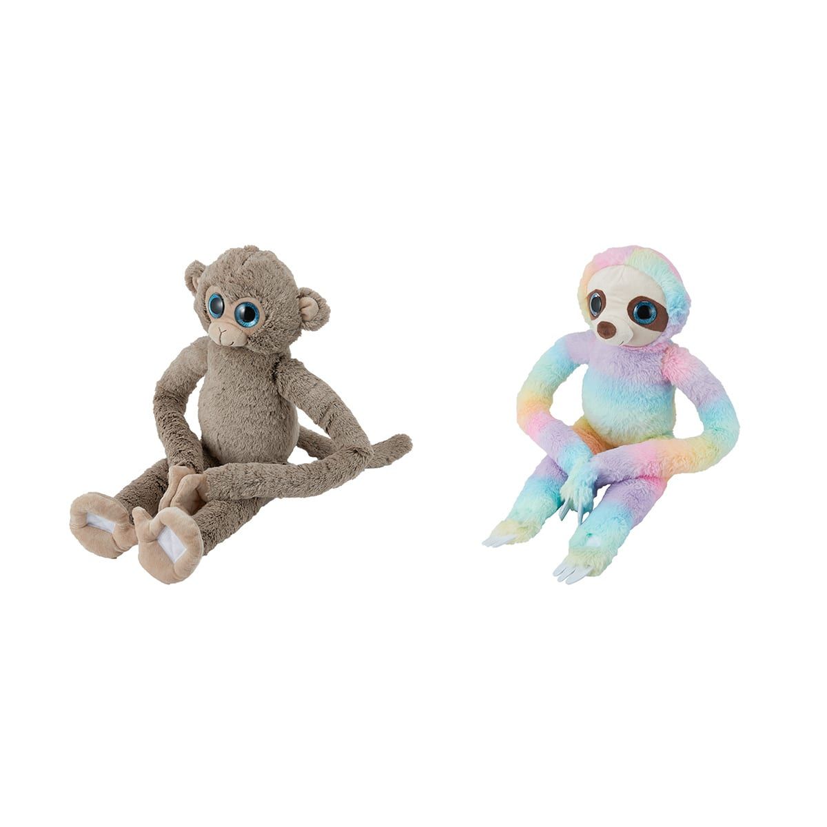 Hanging Monkey / Sloth Plush - Assorted