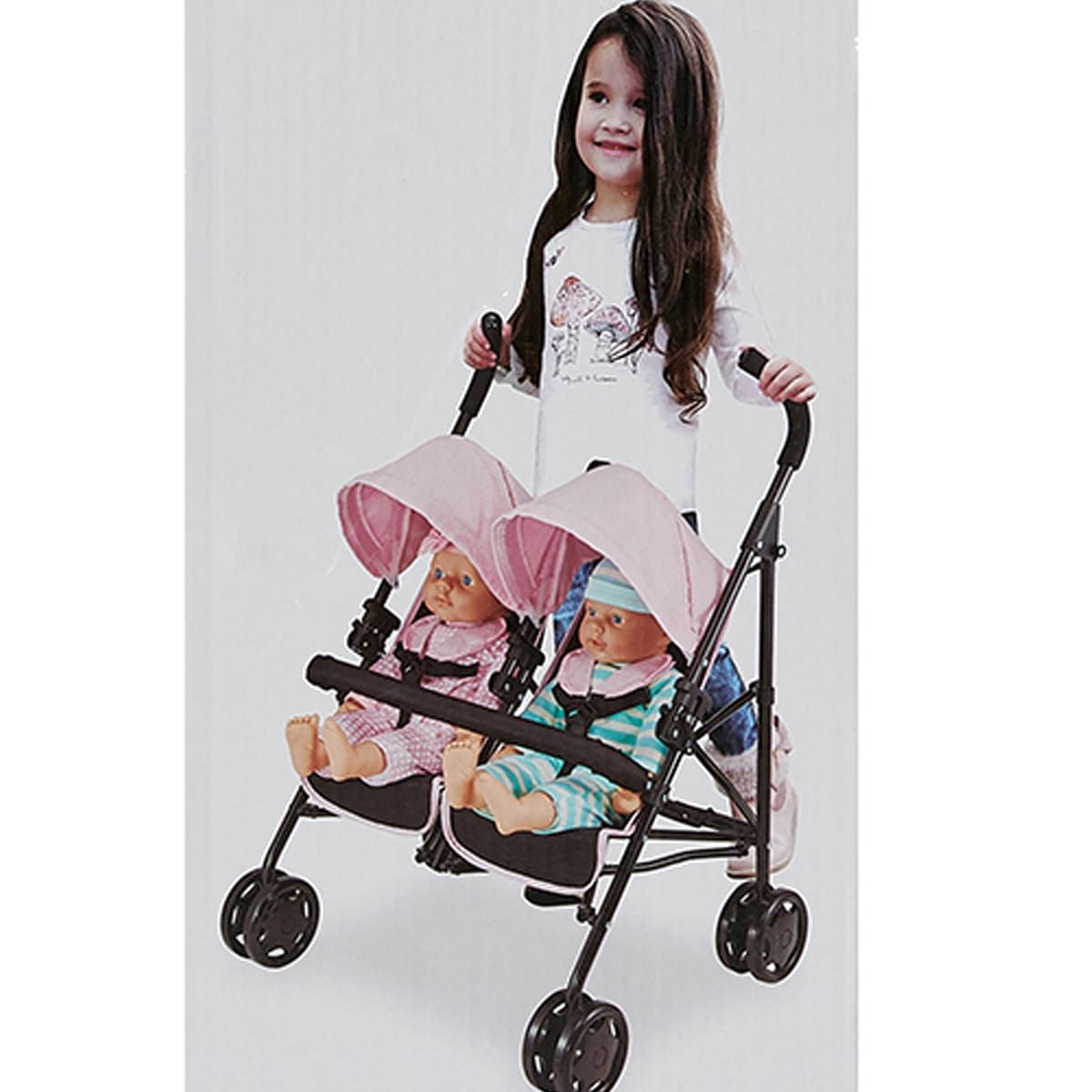 Side by Side Twin Doll Stroller