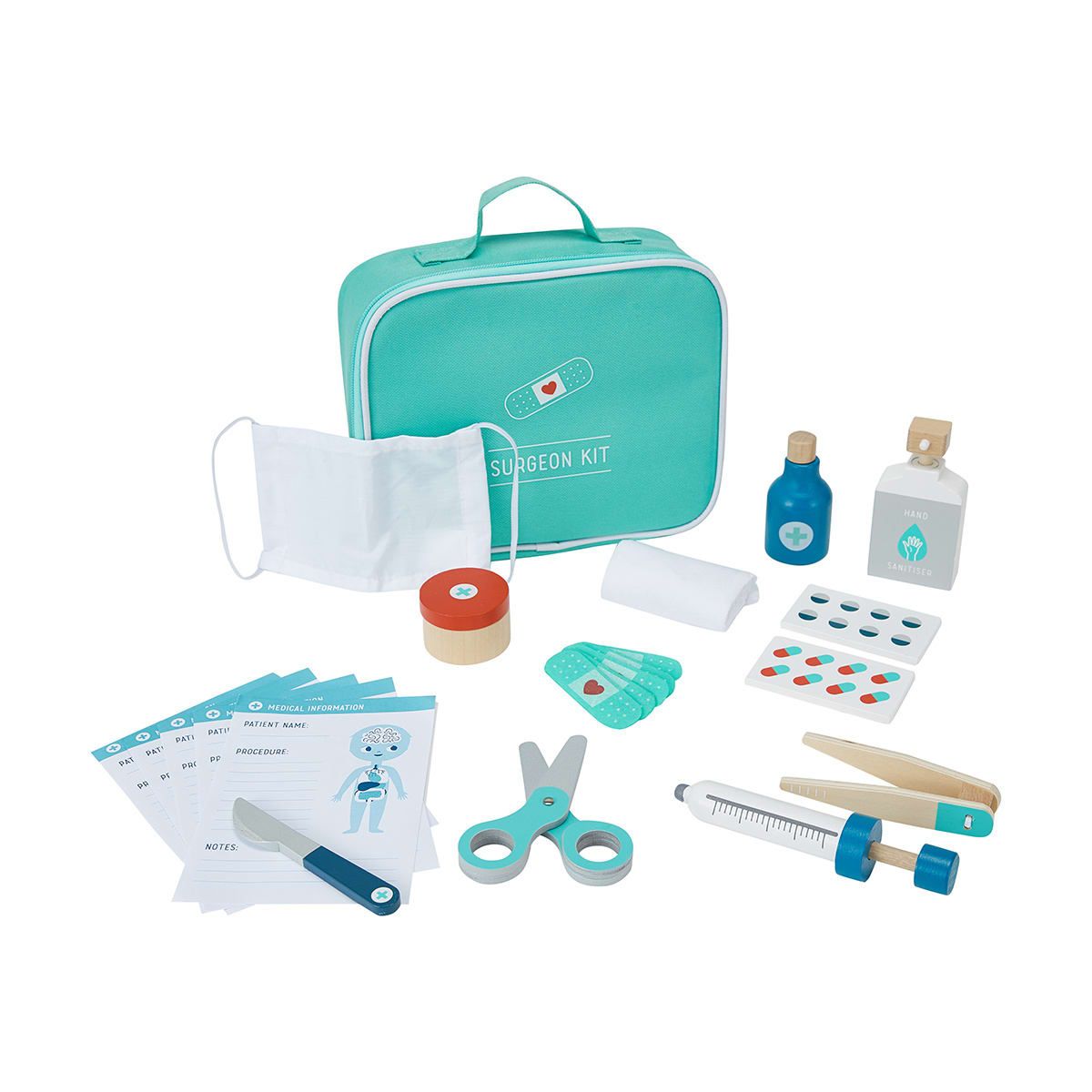 22 Piece Wooden Surgeon Set
