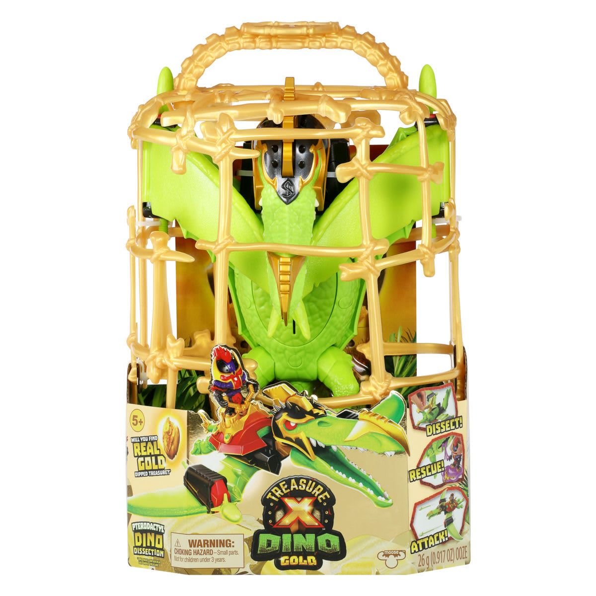 Treasure X Dino Gold Pterodactyl Dino Dissection Dissect, Rescue and Attack