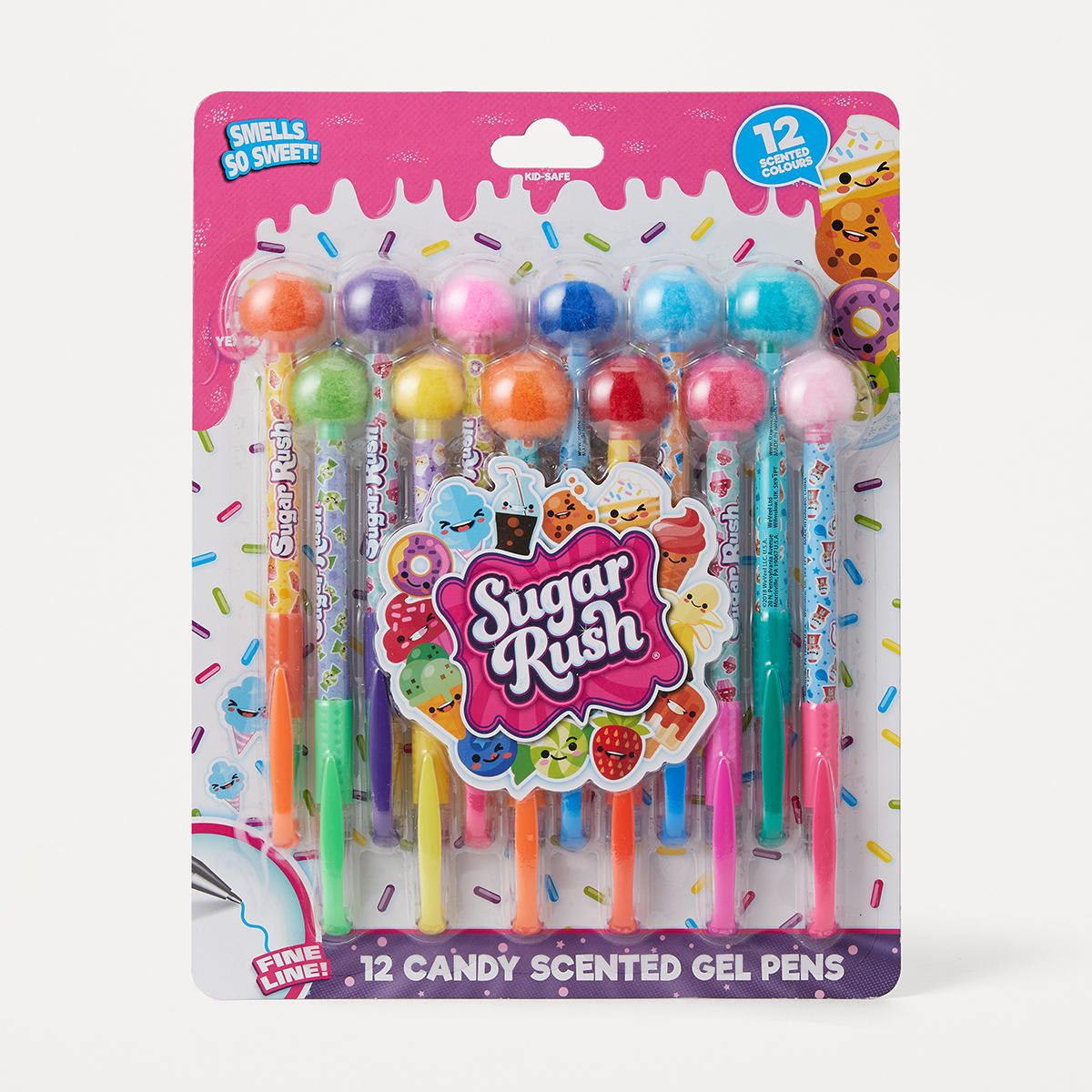 12 Pack Sugar Rush Candy Scented Gel Pens