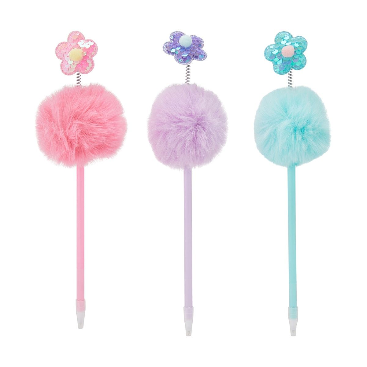 Flower Pom Pom Pen - Assorted